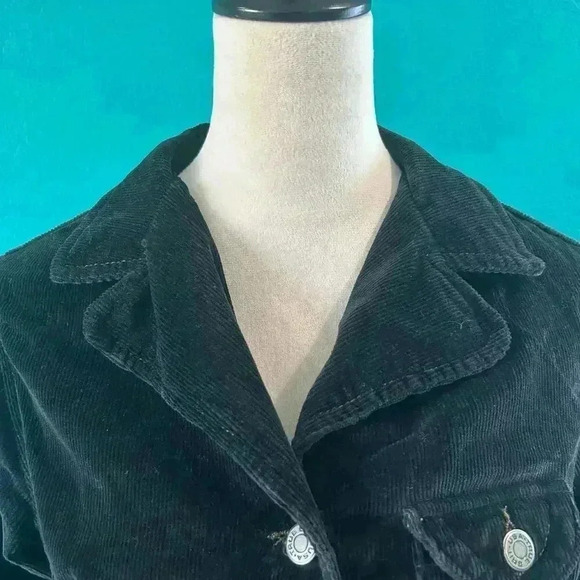 Tru Grit Navy Corduroy Button Jacket Outdoor Casual Womens Size S - Picture 2 of 6